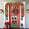 9Ft Pre-lit Christmas Garland with LED Lights Battery Operated, Holiday Decoration Stairs Wall Mantle Door Indoor Outdoor, Decorated with Red Flower, Balls, Berries, Snowy Pine, Christmas Collection